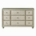 thumbnail image 2 of Willa Wide Dresser Chest, 9 Drawers, Faux Crystal, Tufted Beige Velvet, 2 of 5