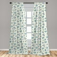 thumbnail image 5 of Ambesonne Ivory and Blue Curtains, Pansies Bluebell, Pair of 28"x63", Blue Ivory and Lavender, 5 of 5