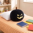 thumbnail image 4 of Black Pumpkin Shape Throw Pillow, Soft Portable Cute Face Decoration Cushion for Festive Living Room Theme Party Fall Decor, 4 of 7