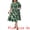 Dark Green, variant on DARING DIVA Women's Plus Size Short Sleeve Notched V Neck Midi Dress 4X Dark Green