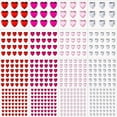 thumbnail image 2 of Heart Rhinestones Stickers Acrylic Heart Gems Stickers Flat-Back Heart Crystal Stickers for Body Eye Makeup Self-Adhesive Heart Rhinestones for Wedding Valentine's Day Decor DIY Craft, 2 of 7