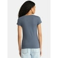 thumbnail image 3 of No Boundaries Scoop Neck Tee with Short Sleeves, Women's, 3 of 5