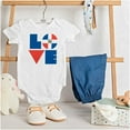 thumbnail image 3 of Domical Republic Flag DR Pride Love Romper Boys or Girls Infant Baby Brisco Brands NB, 3 of 6
