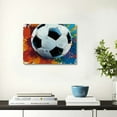 thumbnail image 5 of FCXZI Canvas Wall Art For Bedroom Office Wall Decor,  Colorful Football Soccer Wall Decorations For Living Room Painting Pictures Artwork For Modern Prints Home 20x16in, 5 of 6