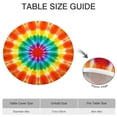 thumbnail image 6 of Rainbow Tie Dye Mandala Pattern Round Fitted Tablecloth with Elastic Edge,Dining Table Cover Waterproof,Outdoor Round Tablecloth for Camping,Dining,Indoor and Outdoor, 6 of 7