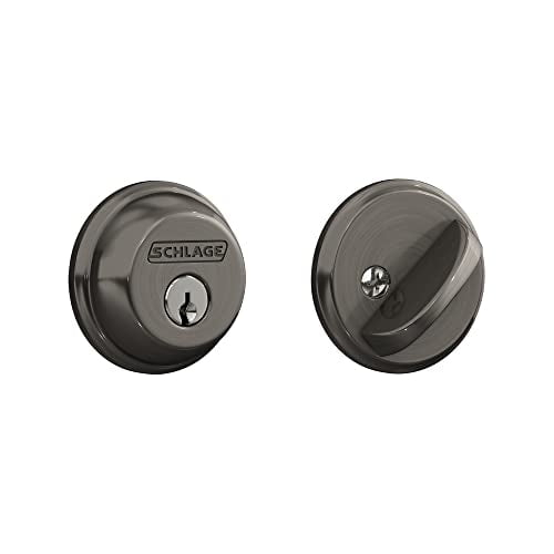 Schlage B60N620 Deadbolt, Keyed 1 Side, Antique Pewter