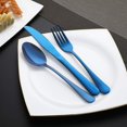 thumbnail image 2 of CHAO Utensilios portátiles de 7 piezas, juego de cubiertos de viaje para acampar, que incluye cuchillo, tenedor, cuchara, palillos, cepillo de limpieza, pajitas, estuche portátil, plano de acero inoxi, 2 of 5