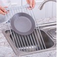 thumbnail image 4 of Dish Drying Rack, Roll Up Dish Drying Rack Kitchen Dish Rack Stainless Steel Sink Drying Rack, Foldable Dish Drainer, 4 of 4