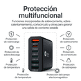 thumbnail image 3 of Cargador de Pared Multipuertos 55W con 3 USB-C y 3 USB-A Carga Rápida, 3 of 8