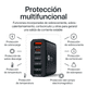 thumbnail image 3 of Cargador de Pared Multipuertos 55W con 3 USB-C y 3 USB-A Carga Rápida, 3 of 8