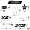 thumbnail image 2 of KatchOn, Congrats Grad Confetti 2026 - Pack of 1300 | Black and Silver Graduation Table Decorations | Graduation Decorations 2026 | Grad Confetti Class of 2026, 2 of 7