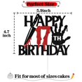 thumbnail image 2 of Decoración para tartas con purpurina negra con diseño de «We Can Bearly Wait» para 17 cumpleaños, 2 of 7