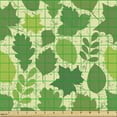 thumbnail image 2 of Ambesonne Leaves Fabric by the Yard Upholstery, Botanical Herbs Plants Art, 1 Yard, Lime Green Apple Green, 2 of 5