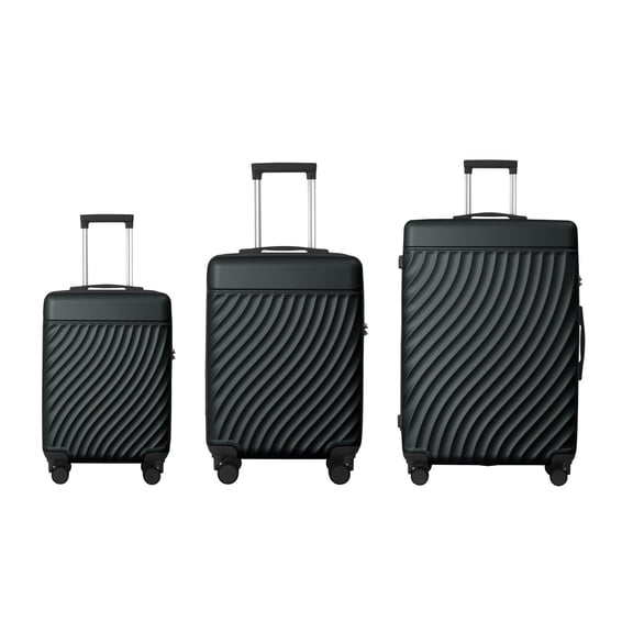 Luggage Sets Hardshell 3pcs Luggage, Lightweight Durable Suitcase sets Spinner Wheels Suitcase with TSA Lock 20''24''28'' Available(Dark Green)
