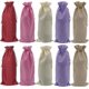 thumbnail image 1 of Paquete de bolsas de arpillera para botellas de vino con cordón, 10 unidades, 5 colores, bolsas de yute de lino reutilizables para regalo, bolsas de arpillera para envolver botellas (14,4 ×, 1 of 5