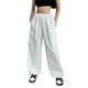 thumbnail image 1 of Pantalones Tipo Cargo Y2K Pantalones cargo Cordón Mujer Pantalones Joggers de bolsillo Monos (Blanco XS) Cgtredaw Para estrenar, 1 of 1
