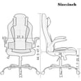 thumbnail image 7 of BestOffice Adult Metal PC Gaming Chair with Lumbar Support and Flip-Up Arms, Red, 7 of 7