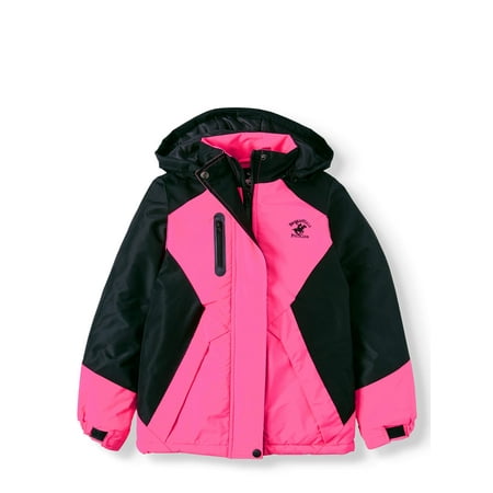 Beverly Hills Polo Club Colorblock Parka Coat (Little Girls & Big (Best Cheap Ski Jacket)