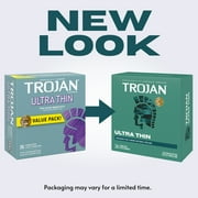 Trojan Ultra Thin Latex Lubricated Condoms for a More Natural Feeling, 36 Count