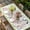 Green, variant on Sage Green Bunny Easter Table Cloths for 4 Foot Rectangle Tables, Eggs Spring Floral Rabbits Wooden Patio Waterproof Elastic Fitted Tablecloths, Washable Rectangular Table Cover for Camping