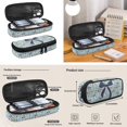 thumbnail image 6 of Yuyamidu Blue Bow Camo 17 Inch School Backpack Set, 4Pcs with Lunch Bag Pencil Case Water Bottle Sleeve, Lightweight Bookbag for Teens Girls Boys Travel Daypack, 6 of 7