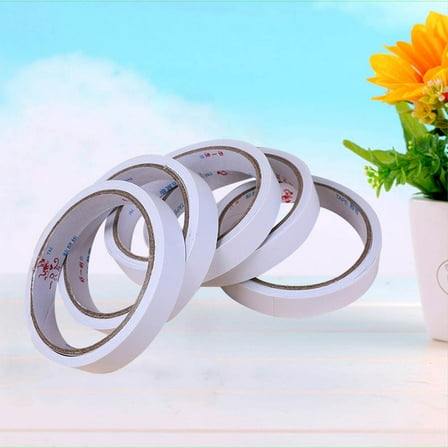 GOOHOCHY 5 Pcs Strips with Adhesive Double-sided Tape Adhesive Tape for Crafts White