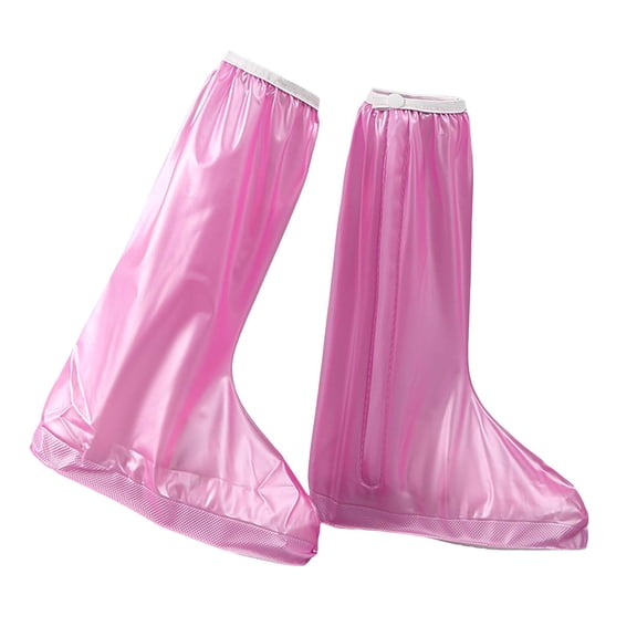 High Tube Rainproof Shoe Covers for Adults Protective Wear Overboots Long Silicone Boots
