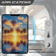 thumbnail image 5 of POLERO RV Door Window Shade Cover, Foldable Sun Shade Windshield Blackout Shower Curtains Coverage Accessories Fits for Most RV Interior Door, Hawaii Ocean Palm Tree (17.3" X 26"), 5 of 7