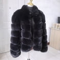thumbnail image 2 of Abrigo de piel sintética para mujer, chaqueta mullida con cuello cuadrado, cálida, a la moda, para invierno, 2 of 5