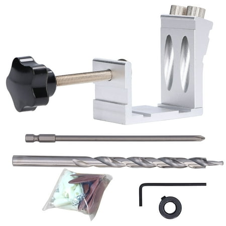 

2024 Pocket Hole Jig Kit Woodworking Oblique Hole Puncher Locator Wood Drilling Guide Accessories