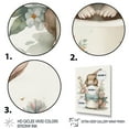 thumbnail image 3 of Designart Bunny With Roll Of Toilet Paper And Flowers I Canvas Wall Art, 3 of 5