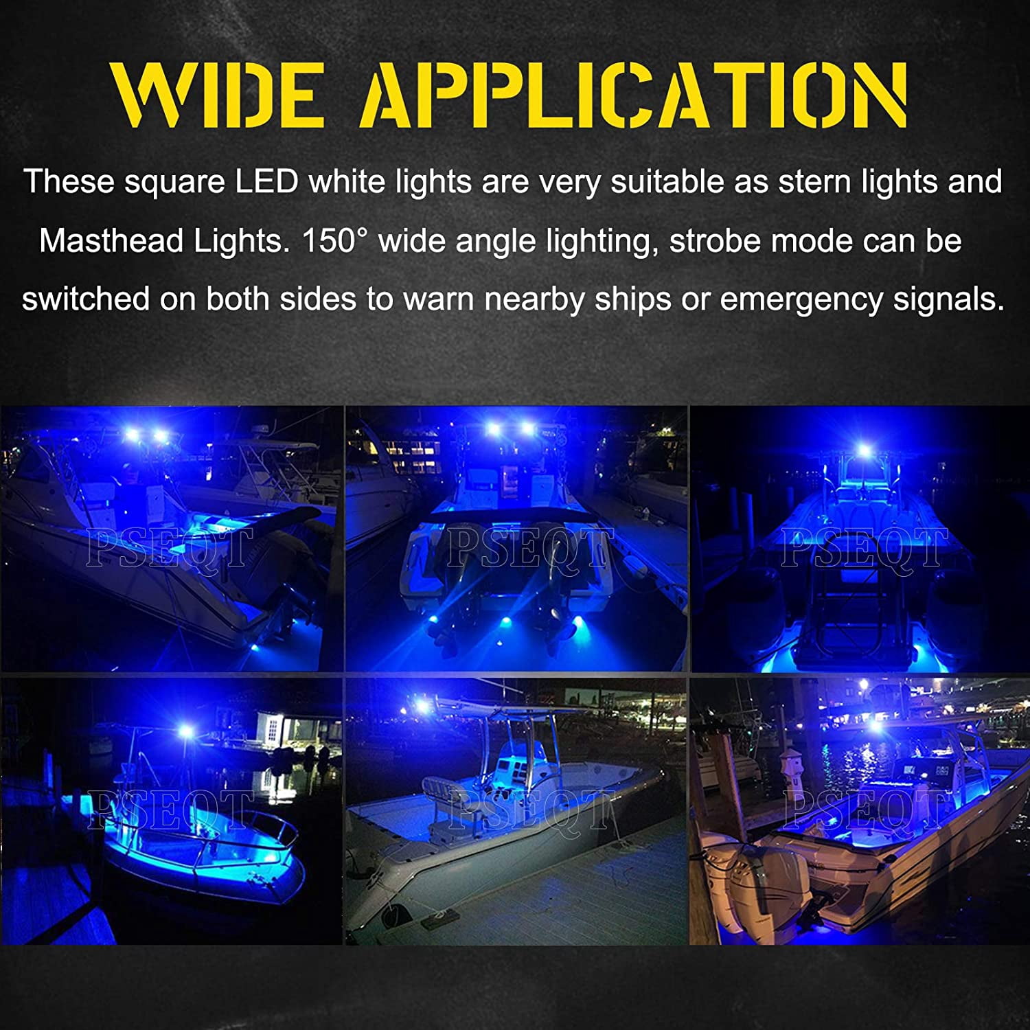 Marine Boat LED Spotlight Lights, Dual Color Light Bar Deck Spot Flood Beam for Fishing Pontoon Kayak Yacht Sailboat