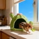 thumbnail image 5 of Hamster Casa Refugio de Cerámica con Comedero Decorativo para Animales Pequeños Casa Escondite Divertida Resistente Adecuada para Mascotas Decoración Verde, 5 of 8