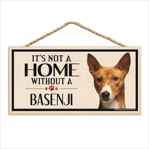 Basenji Wood Breed Sign