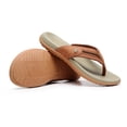 thumbnail image 6 of Flip Flops For Men Summer Slip On Round Toe Beach Sandals Outdoor Vacation Walking Pool Resort Casual Comfort Footwear Casual Round Toe Style Everyday Pool Wear Brown A 8.5, 6 of 8