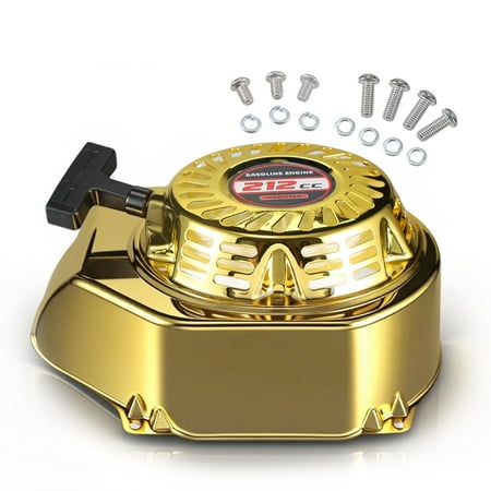 JRL 212 Pull Start Recoil Fan Cover Shroud Assembly Kit For Predator 212 Coleman BT200x/CT200u 212cc Mini Bikes & Honda GX120/GX160/GX200 Engines(Gold)