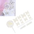 thumbnail image 3 of 3 Sets Butterfly Cake Insert 3D Color Butterfly Cake Insert Card Cupcake Topper Birthday Wedding Party Decoration White, 3 of 8