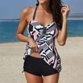 thumbnail image 2 of Gibobby Conjunto de Traje de Baño para Mujer Mujer Bañadores Tankini 2 Piezas Traje de baño normal Talle Trajes de baño Deportes Vacaciones Sexy / Con Ti(Negro,M), 2 of 5