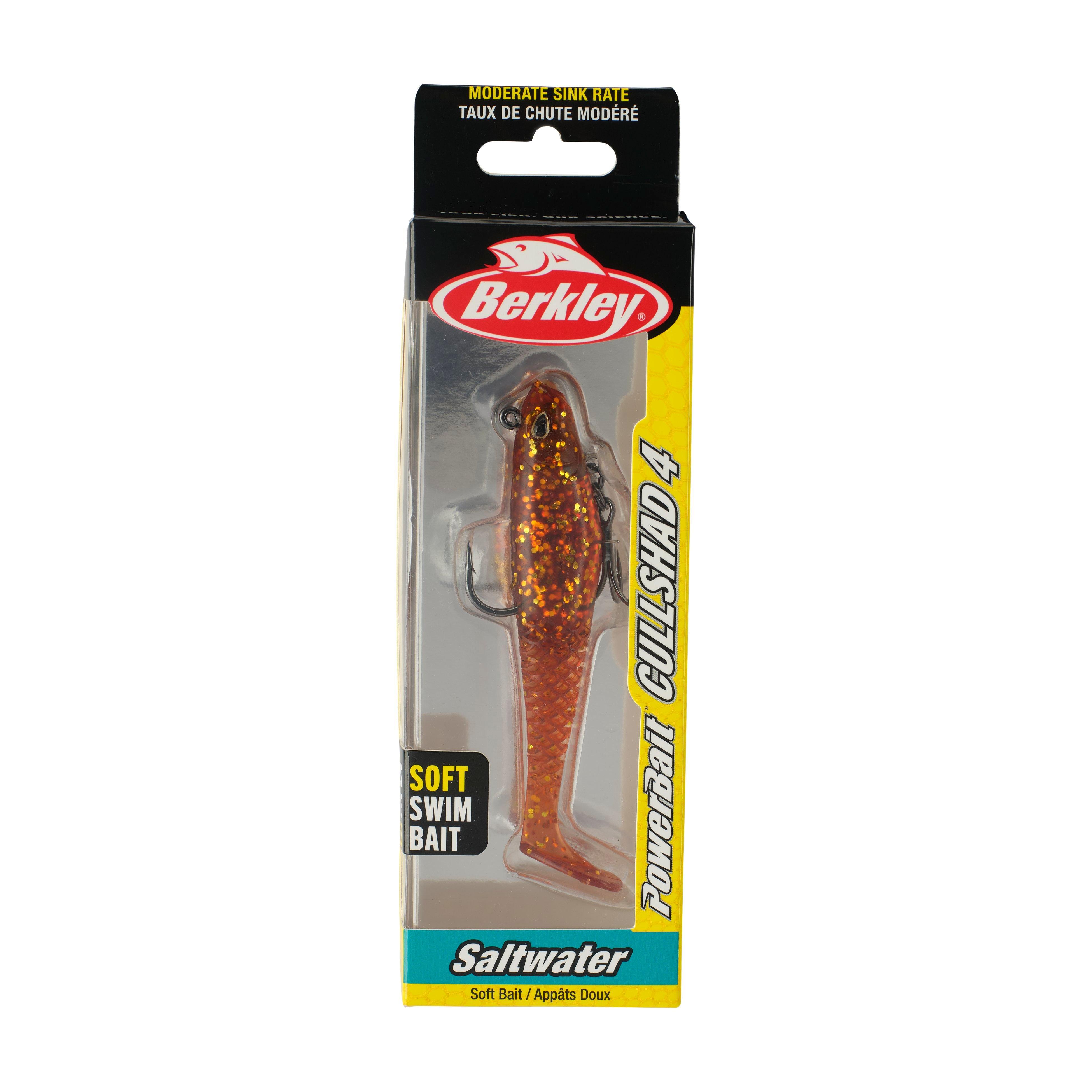 Berkley PowerBait® Saltwater Pre-Rigged Cullshad, 4 in, Root Beer Gold