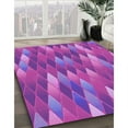 thumbnail image 3 of Ahgly Company Machine Washable Indoor Square Transitional Purple Area Rugs, 4' Square, 3 of 7