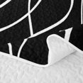thumbnail image 5 of Homewish Contemporary Stripes Quilt King,Abstract Geometric King Coverlet Set,Black White,3pcs, 5 of 7