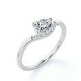 thumbnail image 4 of JeenMata Anillo de Compromiso Exclusivo con Pavé de Diamantes en Forma de Pera de 0,35 Uds en Oro Blanco de 10 K, 4 of 6