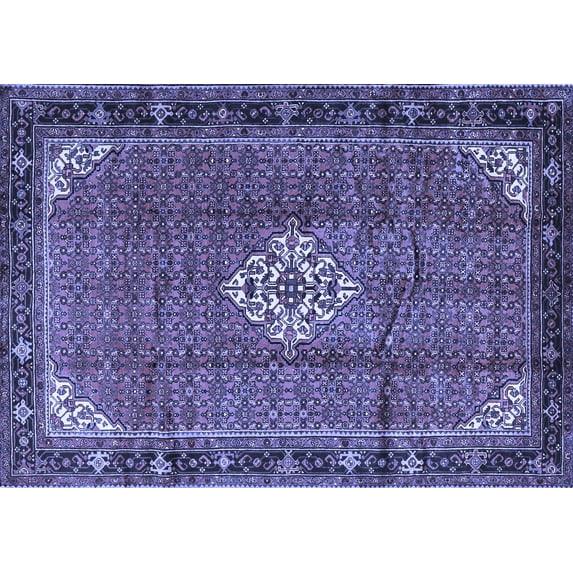 Ahgly Company Indoor Rectangle Persian Blue Traditional Area Rugs, 4' x 6'