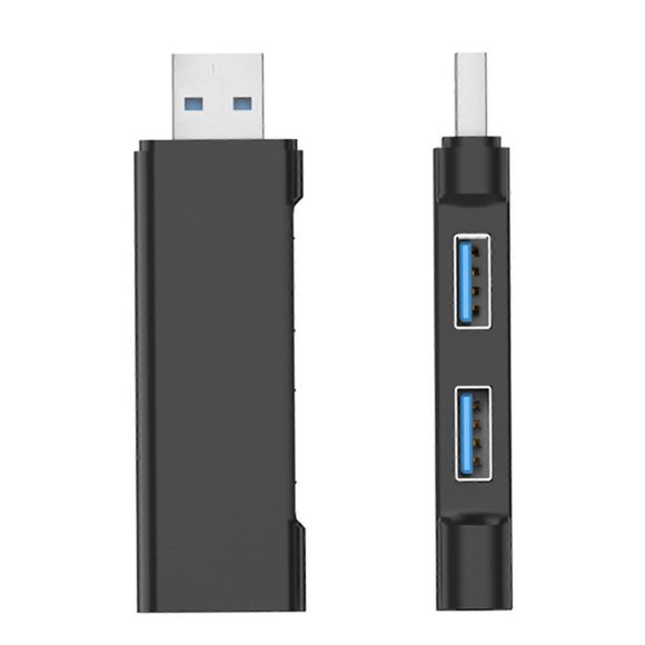 Cordless USB Hub Extensions USB Splitter with 3 Ports Flash Driver Reader