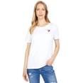 thumbnail image 1 of Camiseta Tommy Hilfiger para mujer, cuello redondo, logotipo, color blanco brillante, 1 of 1