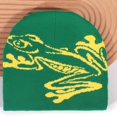 thumbnail image 6 of Jiibva Tree Frog Pattern Beanie Knitted Cap for Men & Women, Slouchy Skull Cap Embroidery Knitted Hat Cute Animal Cartoon Cap Outdoor Sports Warm Ski Hat, 6 of 7