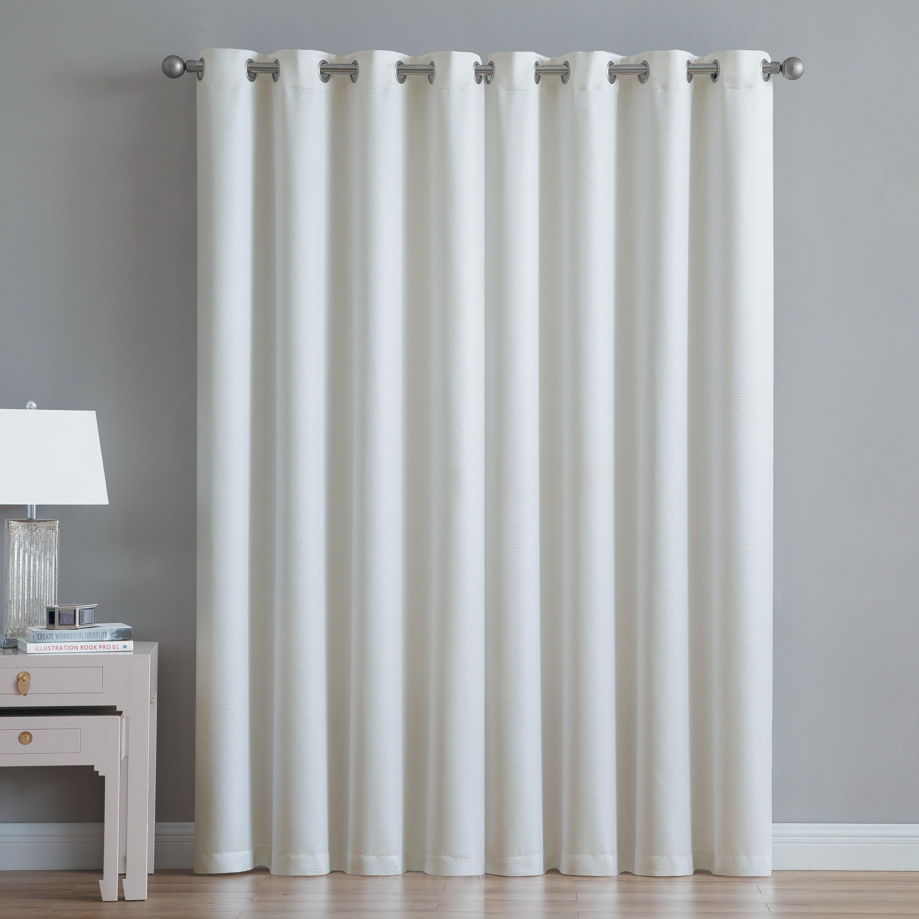 VCNY Home Agnes Ivory Solid Grommet Blackout Curtain Panel, 52" x 84"