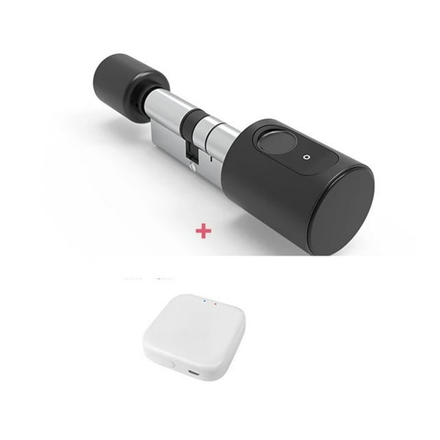 Door Lock, Adjustable Euro Cylinder Smart Lock Tuya BLE Finrprint IC Card Keys Phone App Home Electronic Door Lock Core Digital Keyless ,Easy to Install
