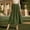 Army Green, variant on Women's Casual Solid Color Button Pocket Midi Skirt