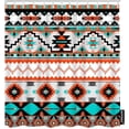 thumbnail image 1 of Aztec Pattern Long Shower Curtain Geometric Ethnic Indigenous Tribal Colorful Striped Fabric Large Polyester 72x84 Inch Add Bold and Vibrant Culture to Your Bathroom for a Statement Piece Includes Ho, 1 of 6